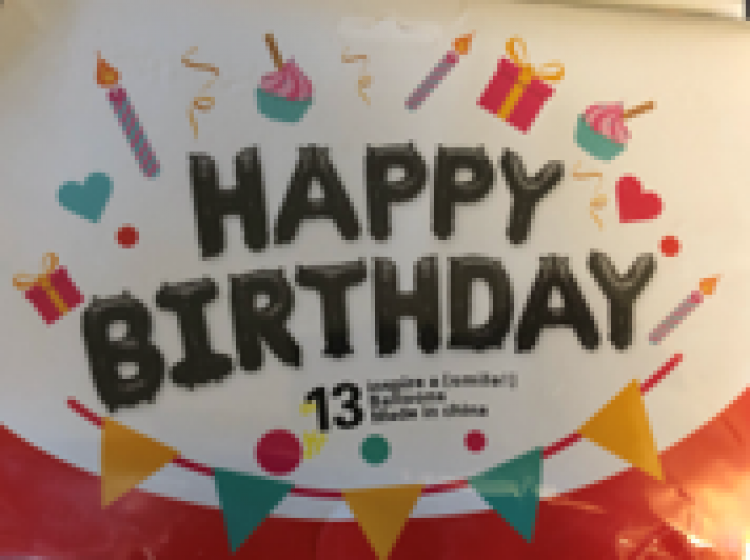 Black Happy Birthday Letter Balloon Kit - 16 inch