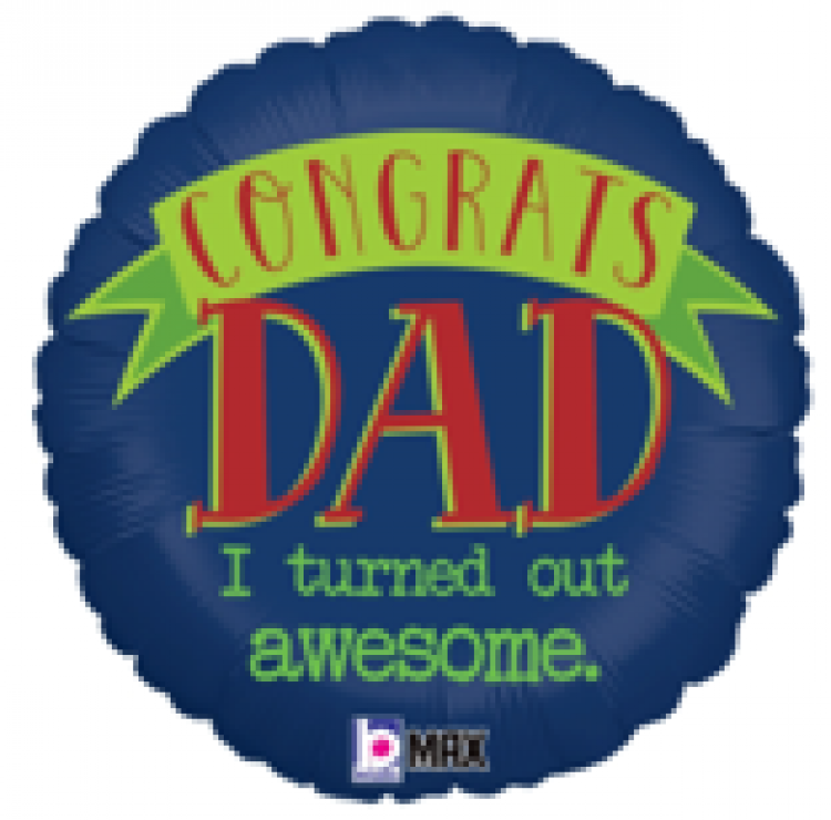 Awesome Dad - 18 inch Foil Balloon