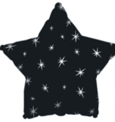 Black Sparkle Star - 17 inch