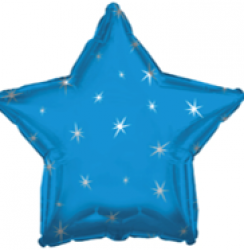 Blue Sparkle Star - 17 inch