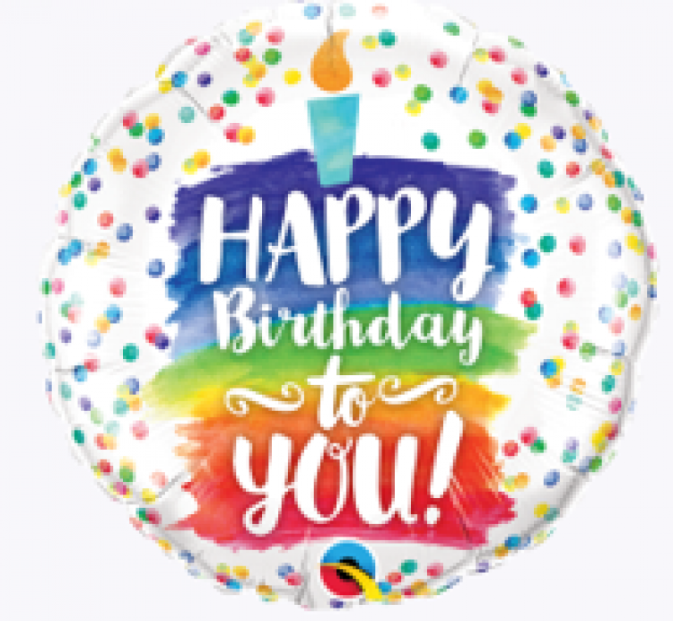 Happy Birthday to You Rainbow Cake - 18 inch