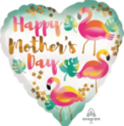 Happy Mother's Day Flamingos - 18 inch