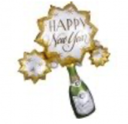 New Year Champagne Burst - 32 inch