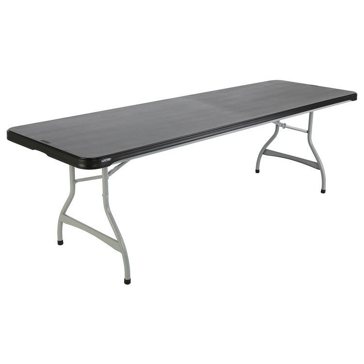 8 Feet x 30 Inch Long Table - Black Plastic