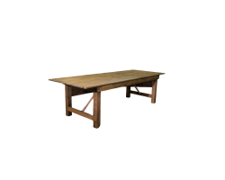 9 ft x 40 in Rustic Heavy Wood Farm Table