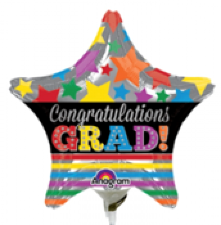 Congrats Grad Stars and Stripes - 9 inch