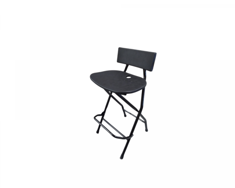 Bar height black folding chair
