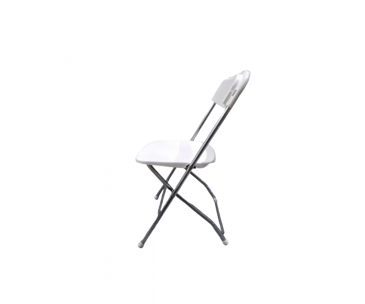 Standard Folding Chair White on Chrome