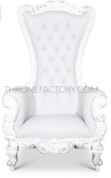 Throne chair White with White trim