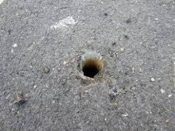 Staking in Concrete