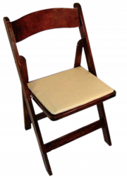 Garden Chair Fruitwood Tan Padded Seat