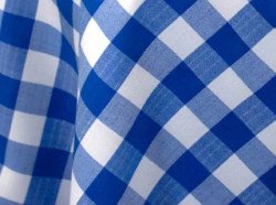 108 Round Checker Polyester Linen