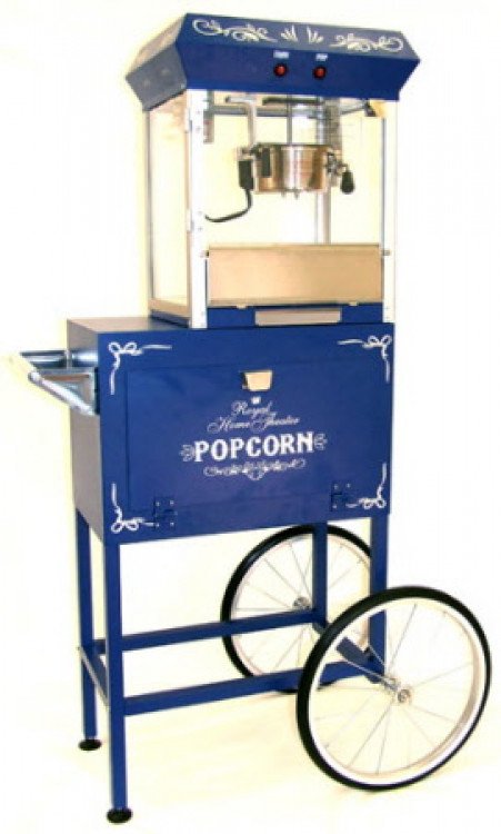 Blue Popcorn Cart