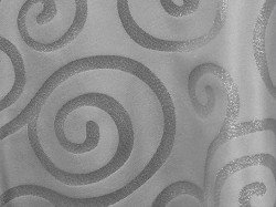 120 in Round Metallic Scroll Linen
