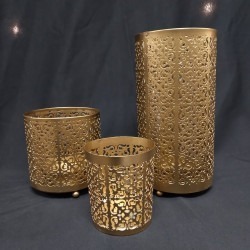 Small Ornate Gold Candle Holder