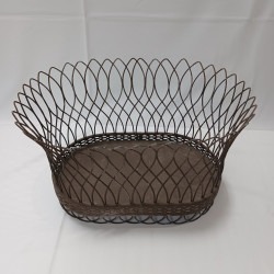 Rustic Brown Wired Basket