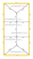 White Bistro Perimeter Lighting for 10x30 Tent