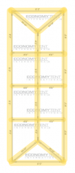 White Bistro Full Lighting for 10x40 Tent