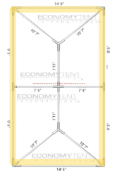 Black Bistro Perimeter Lighting for 15x20 Tent