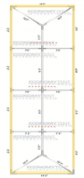 Black Bistro Perimeter Lighting for 15x40 Tent