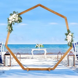 Arch Hexagon Wooden - light