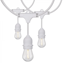 White Bistro Full Lighting for 15x40 Tent