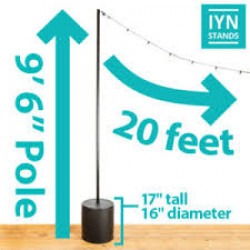 String Light Pole and Bases