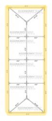 Black Bistro Perimeter Lighting for 10x40 Tent