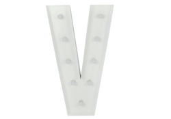 V Letter Lighted Marquee