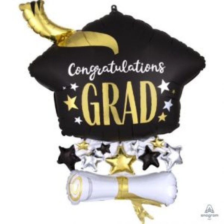 25″ Satin Cap and Diploma – Foil Balloon