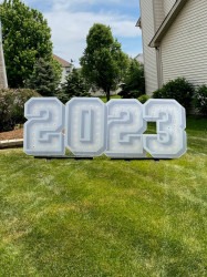 Marquee Flat Sign Number (1 digit) with Lights 48H